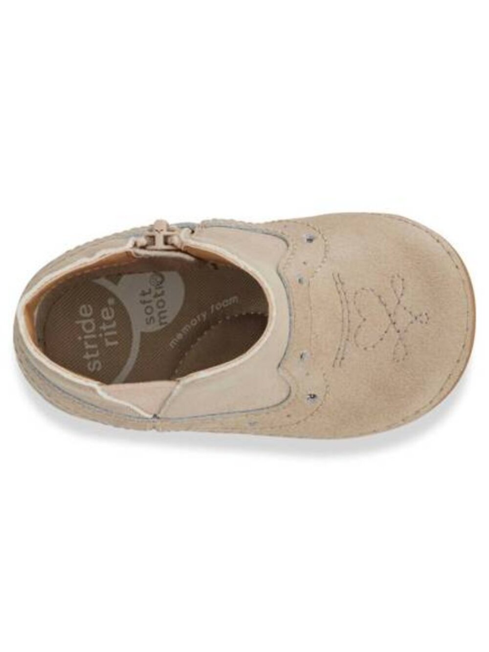 NWT STRIDE RITE Girls Soft Motion Gigi Boots in Beige - Picture 6 of 9